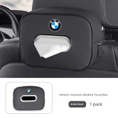 BMW 3 Serisi Araç İçi Ultrafilm Deri Mendil Kutusu - Asil Siyah - 1 Adet - 1