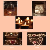 Romantik Dumansız Tealight Mum - 2 Saat Beyaz - 10'lu Paket - 5