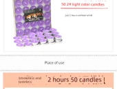 Romantik Dumansız Tealight Mum - 2 Saat Kırmızı - 100'lü Paket - 11