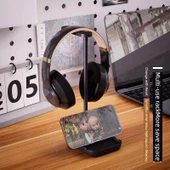 Çok Fonksiyonlu Kulaklık Tablet Telefon Standı - Beyaz - 5
