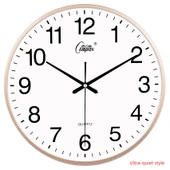 Modern Minimalist İskandinav Duvar Saati - Altın Ultra Sessiz 34cm - 1