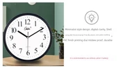Modern Minimalist İskandinav Duvar Saati - Altın Ultra Sessiz 34cm - 12