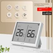 Dijital Termometre ve Nem Ölçer - Ultra İnce Orta Ekran - Yüksek Hassasiyetli Çift Vücut Algılama thumbnail 1