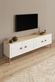 Happylife Furniture Design  %100 Mdf Tv Ünitesi 180 Cm Beyaz Aytaşı Tv Sehpası - 2