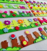 Okul Kreş Sınıf Duvar Sticker Şeridi - 49cm Salyangoz Beyaz Tavşan - 5