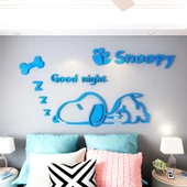 Snoopy Çizgi Film 3D Duvar Stickerı - K0317 Snoopy 2-Beyaz (beyaz duvarlar için uygun değildir) - Orta - 4