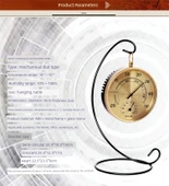 Duvara Monte Islak ve Kuru Termometre - Güneş ve Ay Eşliğinde + Siyah Hilal Braket thumbnail 11