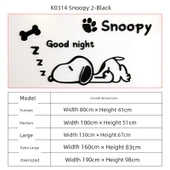 Snoopy Çizgi Film 3D Duvar Stickerı - K0314 Snoopy 2-Siyah - Orta - 1