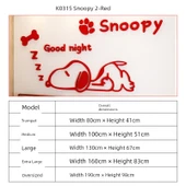Snoopy Çizgi Film 3D Duvar Stickerı - K0315 Snoopy 2-Kırmızı - Küçük - 1