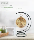 Duvara Monte Islak ve Kuru Termometre - Güneş ve Ay Eşliğinde + Siyah Hilal Braket thumbnail 9