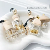 Cam Saklama Şişesi - 30 ml Altın Boncuklu - 2