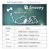 Snoopy Çizgi Film 3D Duvar Stickerı - K0317 Snoopy 2-Beyaz (beyaz duvarlar için uygun değildir) - Orta - 1