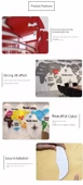 3D Dünya Haritası Duvar Stickerı - Kahve/Sarı/Gül Kırmızısı/Turuncu/Gök Mavisi/Koyu Yeşil/Beyaz - Küçük Boy - 11