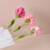 Örme Karanfil Anneler Günü Buketi - Pembe - 8