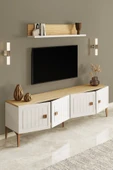 Happylife Furniture Design  %100 Mdf Tv Ünitesi Aytaşı Meşe Tv Sehpası 180 Cm - 6