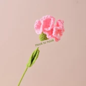 Örme Karanfil Anneler Günü Buketi - Gradyan Pembe - 6