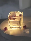 Cam Aromaterapi Saklama Kabı - Kırmızı Kristal 2-4cm 100g - 2