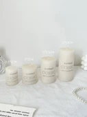 Silindir Mini Mum (1 Adet) - Kokusuz Avrupa Tarzı - 12