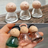 Mini Cam Saklama Kavanozu - 3 Şeffaf + 3 Renkli - 1