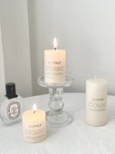 Silindir Mini Mum (1 Adet) - Kokusuz Avrupa Tarzı - 9