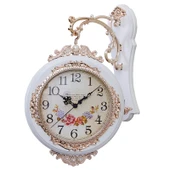 Çift Taraflı Duvar Saati - Kahve (889B Stil) - 6