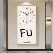 12 inç Ahşap Duvar Saati - H017 Zenginlik ve Hazine Fulu (Altın Çerçeve) Standart - 2