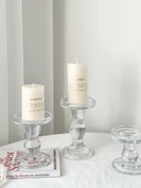 Silindir Mini Mum (2 Adet) - Kokusuz Avrupa Tarzı - 6