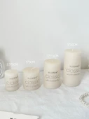 Silindir Mini Mum (2 Adet) - Kokusuz Avrupa Tarzı - 4