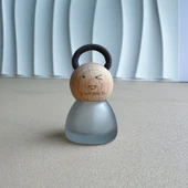 Mini Cam Saklama Kavanozu - Bebek Kafası - Siyah Kum - 1