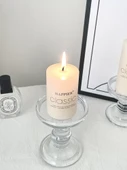 Silindir Mini Mum (1 Adet) - Kokusuz Avrupa Tarzı - 10