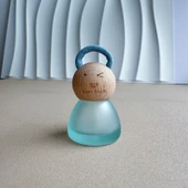 Mini Cam Saklama Kavanozu - Bebek Kafası - Mavi Kum - 1