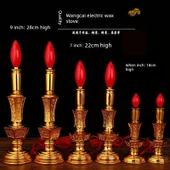 Elektrikli Buda Lamba Mumluk - 7 inç Wangcai Kristal Çift Kullanımlı (22cm) - 8