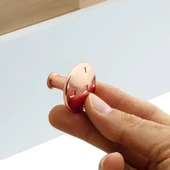 Big Düğme 10 ADET Kulp Mobilya Mutfak Çekmece Dolap Dolabı Kapak Kulpu Kulpları Kulbu Bakır Metal thumbnail 2