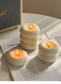 Retro Aromaterapi Mum - Büyük Altın Ferforje Mumluk 9cm - 8