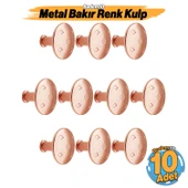 Big Düğme 10 ADET Kulp Mobilya Mutfak Çekmece Dolap Dolabı Kapak Kulpu Kulpları Kulbu Bakır Metal thumbnail 1