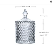 Aromaterapi Kristal Cam Saklama Kavanozu - Altın Çan Kavanoz (300g) - 10