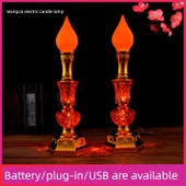 Elektrikli Buda Lamba Mumluk - 12 Ekstra Büyük Gümüş Külçe Çifti (40cm) - 10