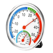 Duvar Tipi Termometre Higrometre - [Yükseltilmiş-Braketli] Beyaz Kare Kadran thumbnail 4