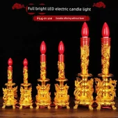 Elektrikli Buda Lamba Mumluk - 7 inç Wangcai Kristal Çift Kullanımlı (22cm) - 7
