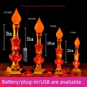 Elektrikli Buda Lamba Mumluk - 8 inç Çift Ejderha Külçe Çifti (23cm) - 9