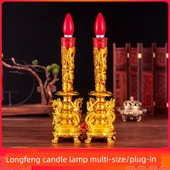 Elektrikli Buda Lamba Mumluk - 10 inç Wangcai Kristal Çift Kullanımlı (32cm) - 2