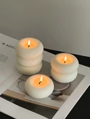 Retro Aromaterapi Mum - Büyük Altın Ferforje Mumluk 9cm - 5