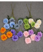 Elmas Gül Yapay Çiçek - 9 Elmas Turuncu Gül thumbnail 12