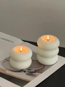 Retro Aromaterapi Mum - Büyük Altın Ferforje Mumluk 9cm - 6