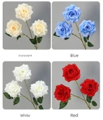 Elmas Gül Yapay Çiçek - 9 Elmas Turuncu Gül thumbnail 11