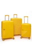Elatae Exclusive Pro Polipropilen Kırılmaz 3'lü Valiz Seti Büyük - Orta ve Kabin Boy Sarı 5239 thumbnail 1
