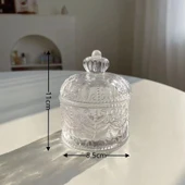 Aromaterapi Kristal Cam Saklama Kavanozu - Altın Çan Kavanoz (300g) - 12