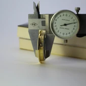 Mini Araba Saati - 45/40mm - Altın Kasa - Beyaz Zemin - Arap Rakamlı - 7