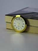 Mini Araba Saati - 45/40mm - Gümüş Kasa - Beyaz Zemin - Arap Rakamlı - 2