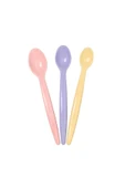 Pembe, Mor Ve Sarı Renkli Wee Baby 3 'lü Set Mama Kaşığı - 1